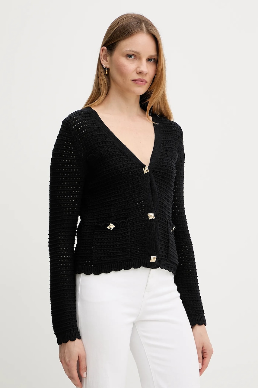 Morgan cardigan din bumbac MCLIP culoarea negru, MCLIP