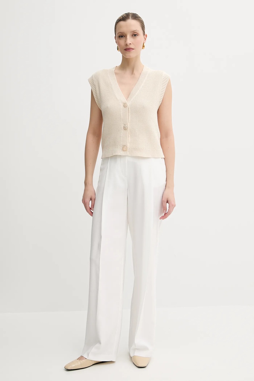 Хлопковая жилетка Morgan MROAD цвет бежевый MROAD