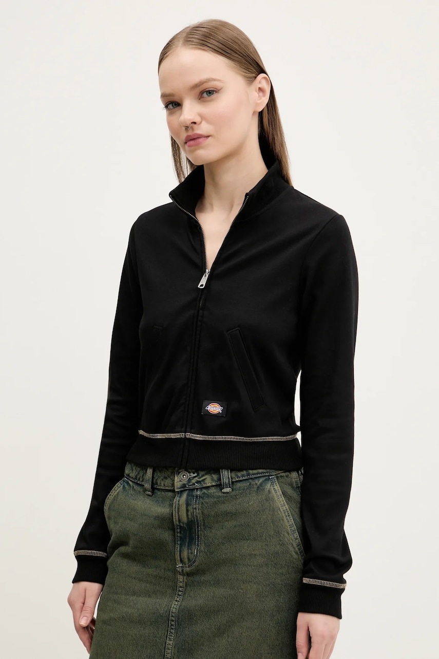 Dickies bluza femei, culoarea negru, neted, DK0A4Z71BLK1 Dickies bluza femei, culoarea negru, neted, DK0A4Z71BLK1
