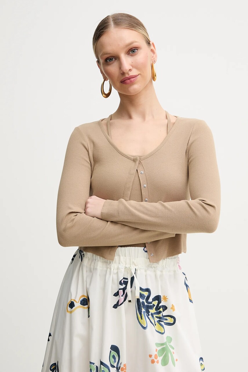 MAX&Co. cardigan femei, culoarea maro, light, 2516931014200