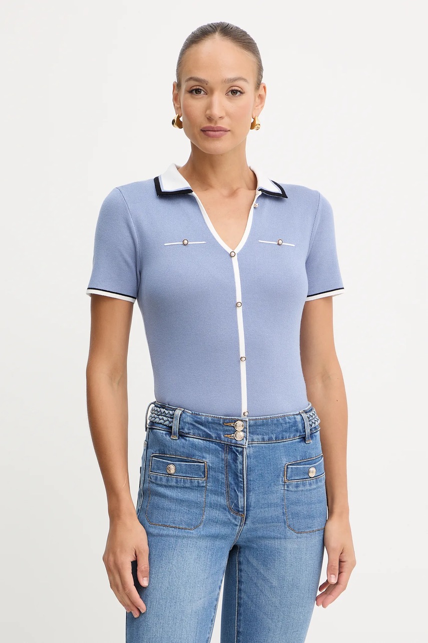 

Пуловер Morgan MTOI в синьо от лека материя MTOI, Син