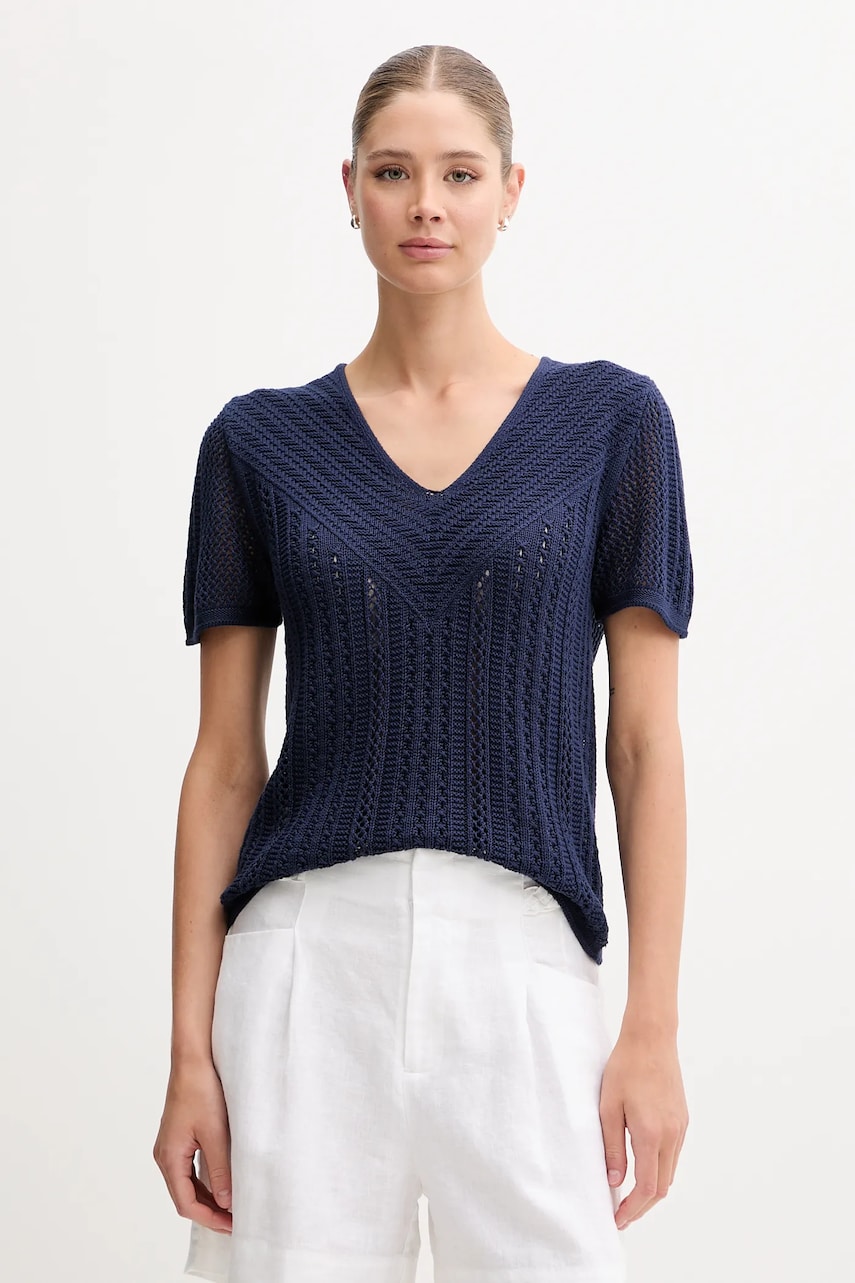 United Colors of Benetton pulover culoarea bleumarin, 143CD402Y