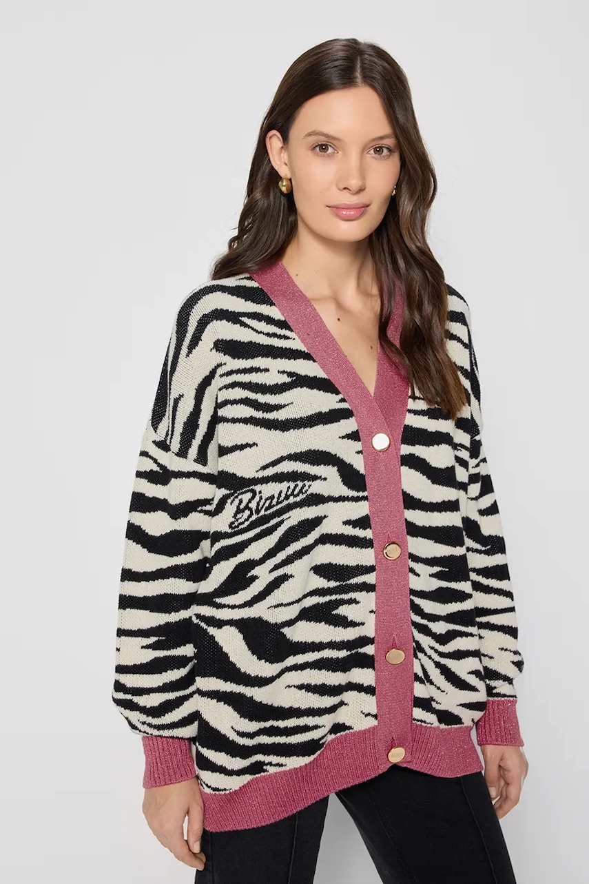 Bizuu cardigan din bumbac LEZEBRE femei, LEZEBRE KREMOWY Bizuu cardigan din bumbac LEZEBRE femei, LEZEBRE KREMOWY