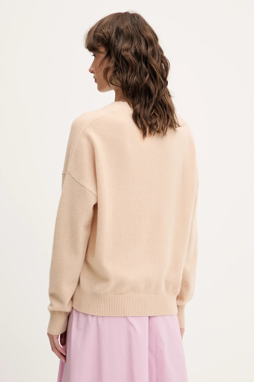 Πουλόβερ κασμίρ FROM FUTURE χρώμα: μπεζ, WPR02645 φωτογραφία