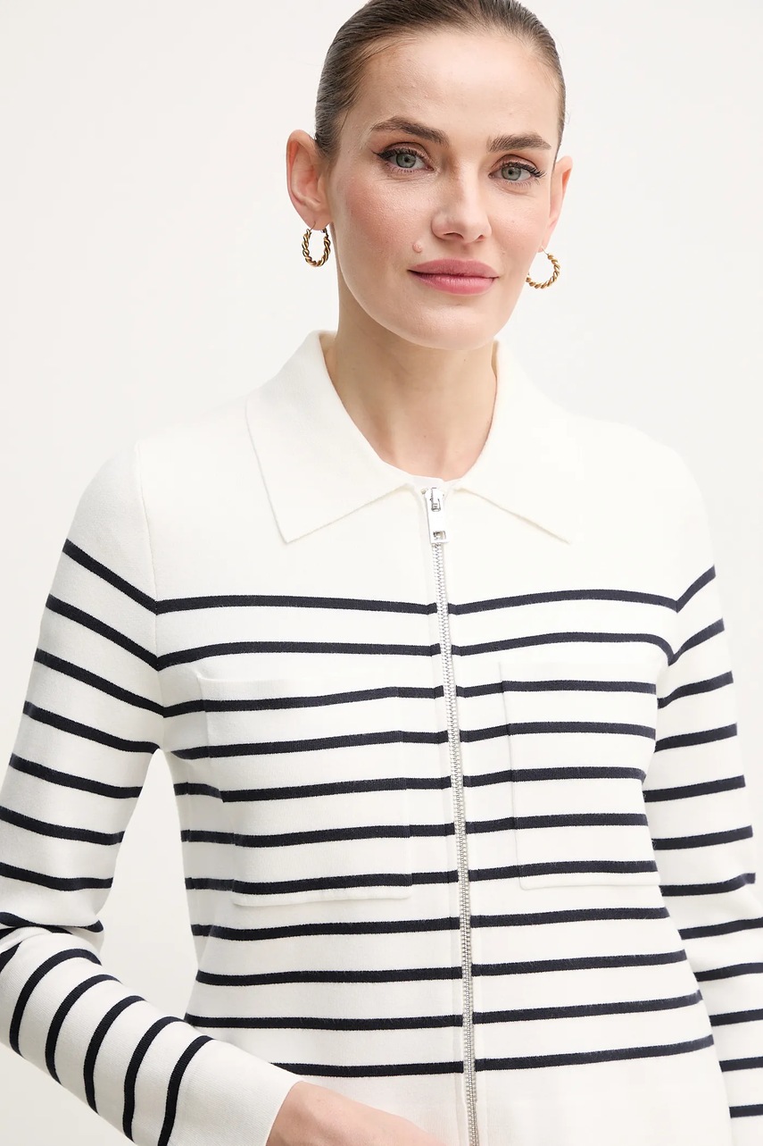 Πλεκτή ζακέτα Pedro del Hierro χρώμα: άσπρο, 3519550 φωτογραφία