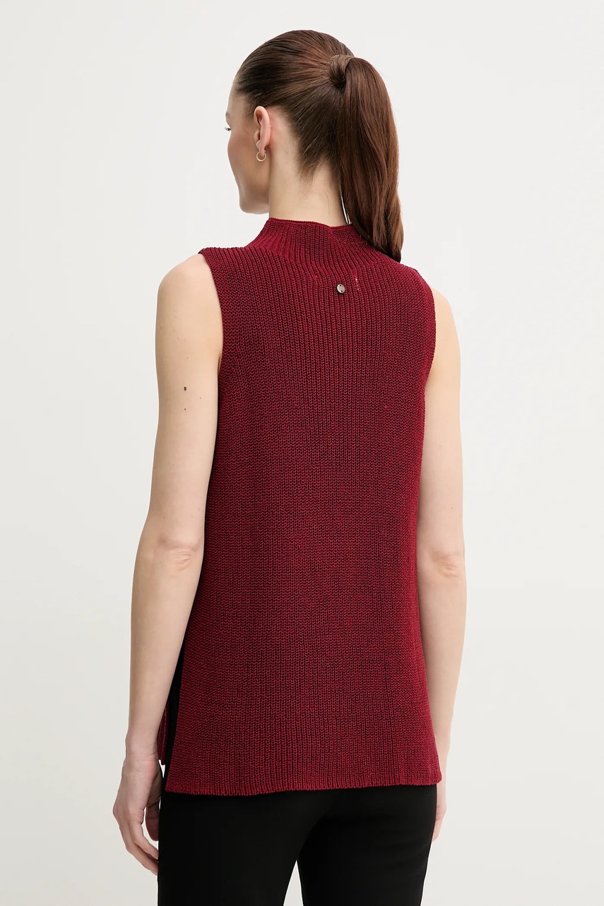 Γιλέκο Pedro del Hierro χρώμα: μπορντό, 5509062 φωτογραφία