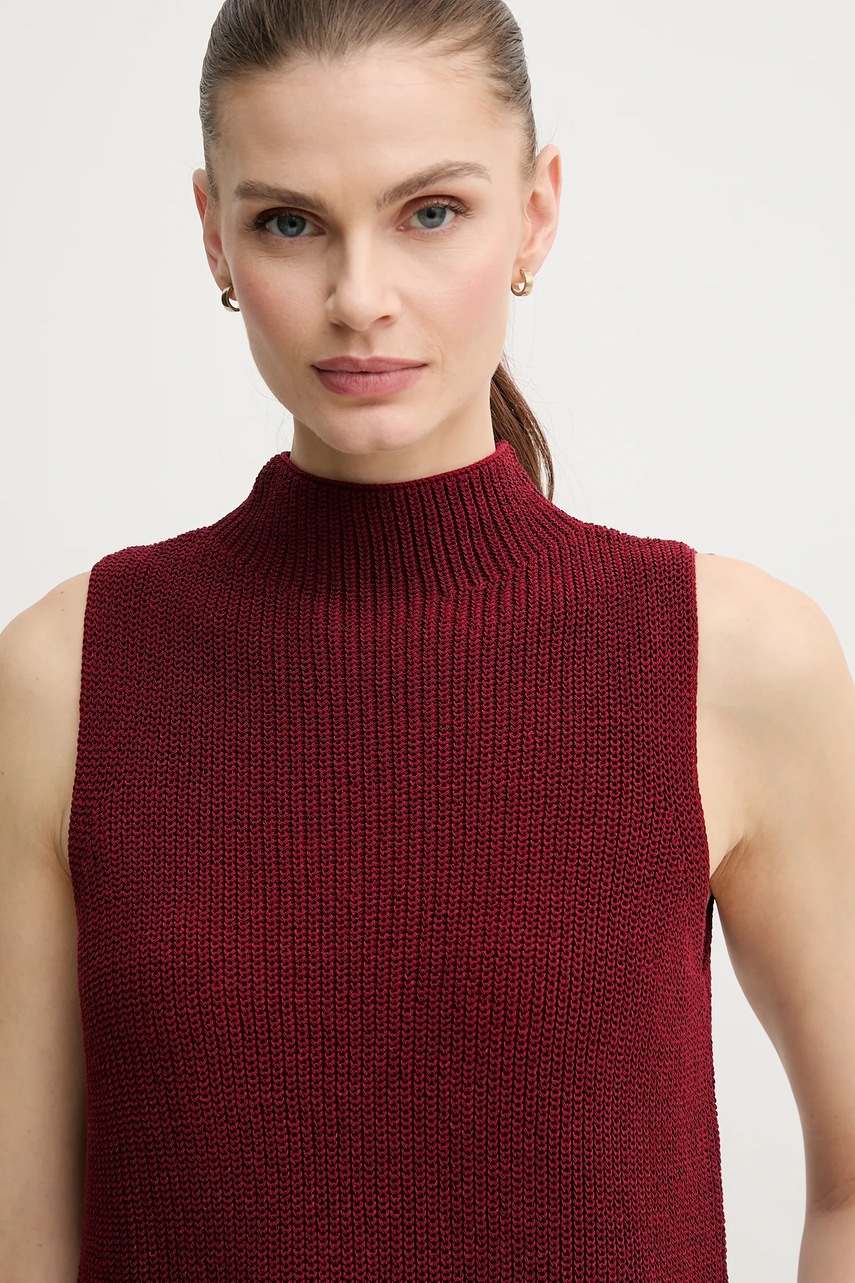 Γιλέκο Pedro del Hierro χρώμα: μπορντό, 5509062 φωτογραφία