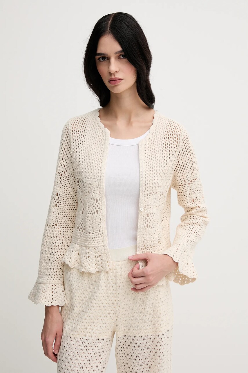 Hoss Intropia cardigan culoarea bej, light, 6319513