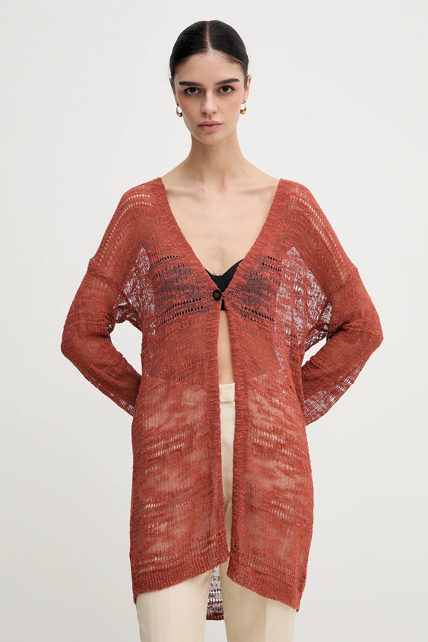 Sisley cardigan culoarea portocaliu, light, 106CM602K