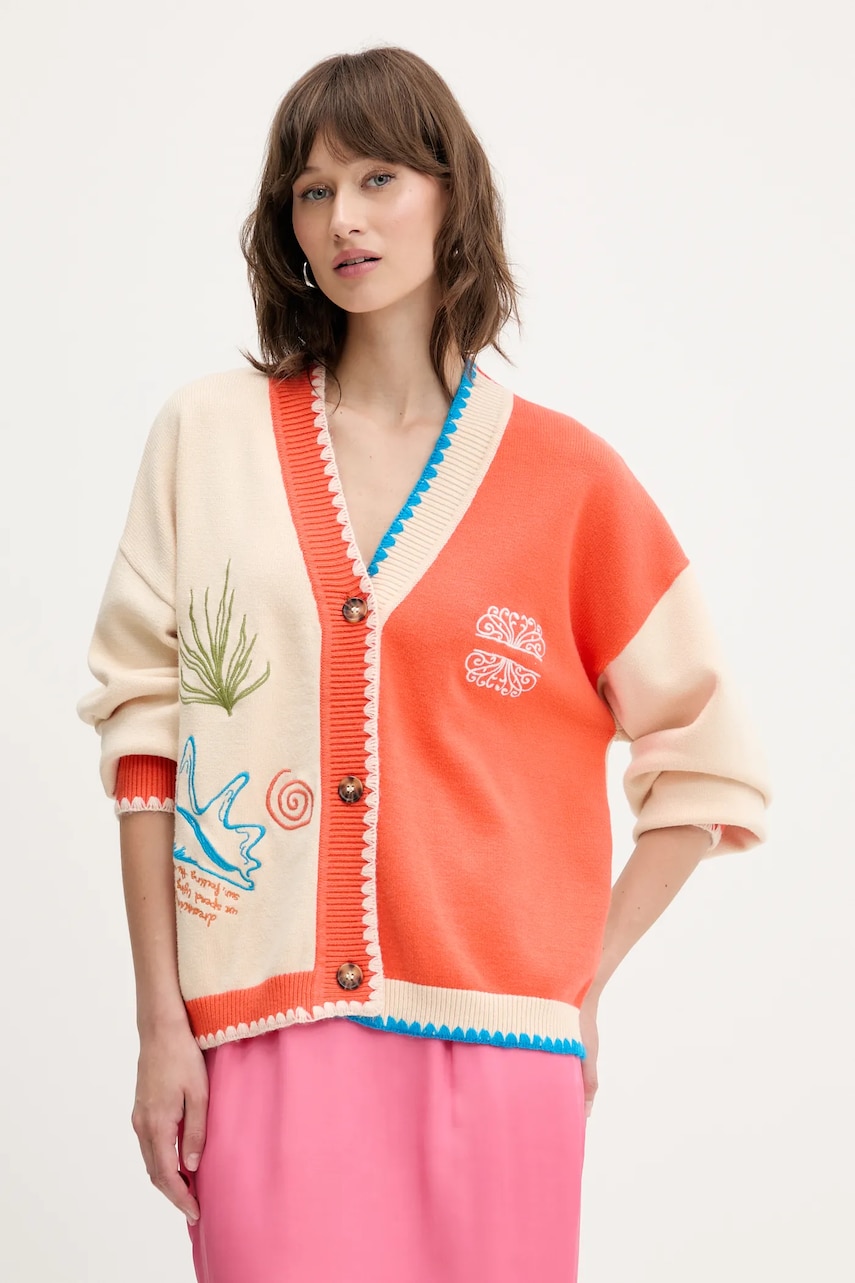 Never Fully Dressed cardigan culoarea bej, NFDKN640