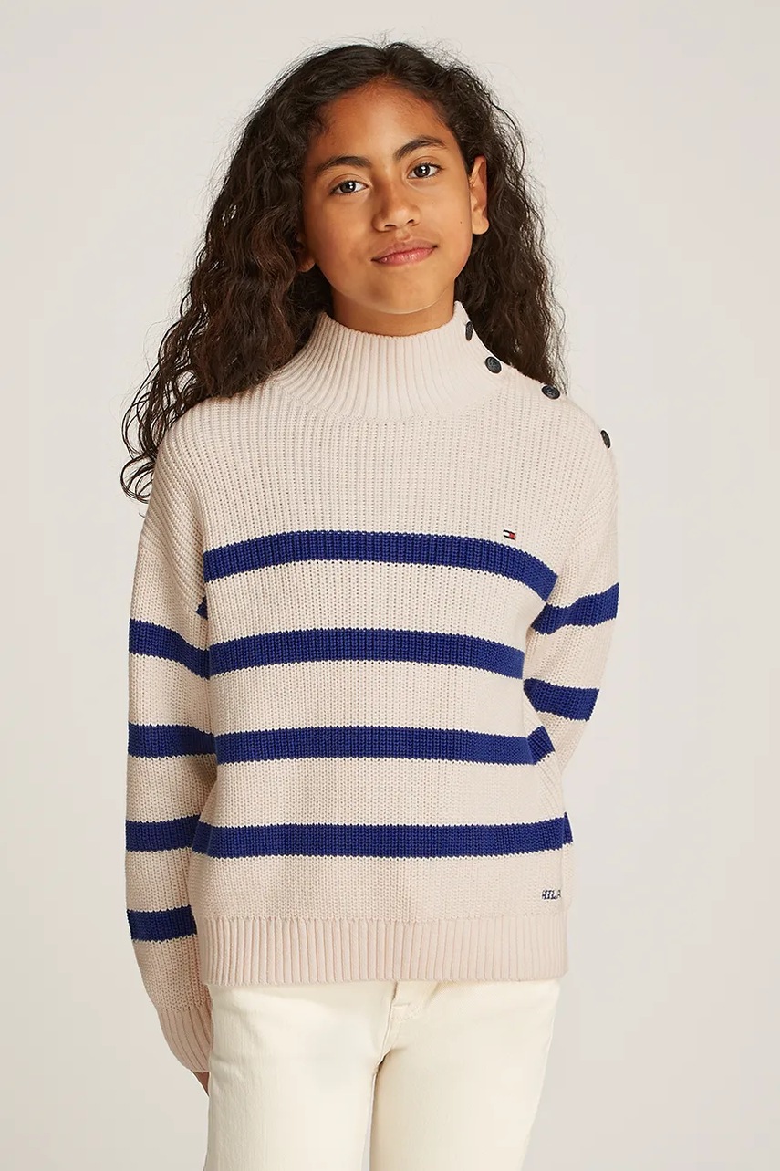 

Детски пуловер Tommy Hilfiger в бежово KG0KG08279, Бежов