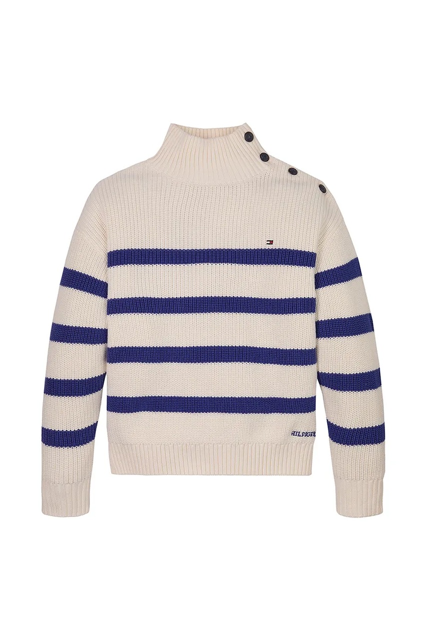Дитячий светр Tommy Hilfiger колір бежевий KG0KG08279