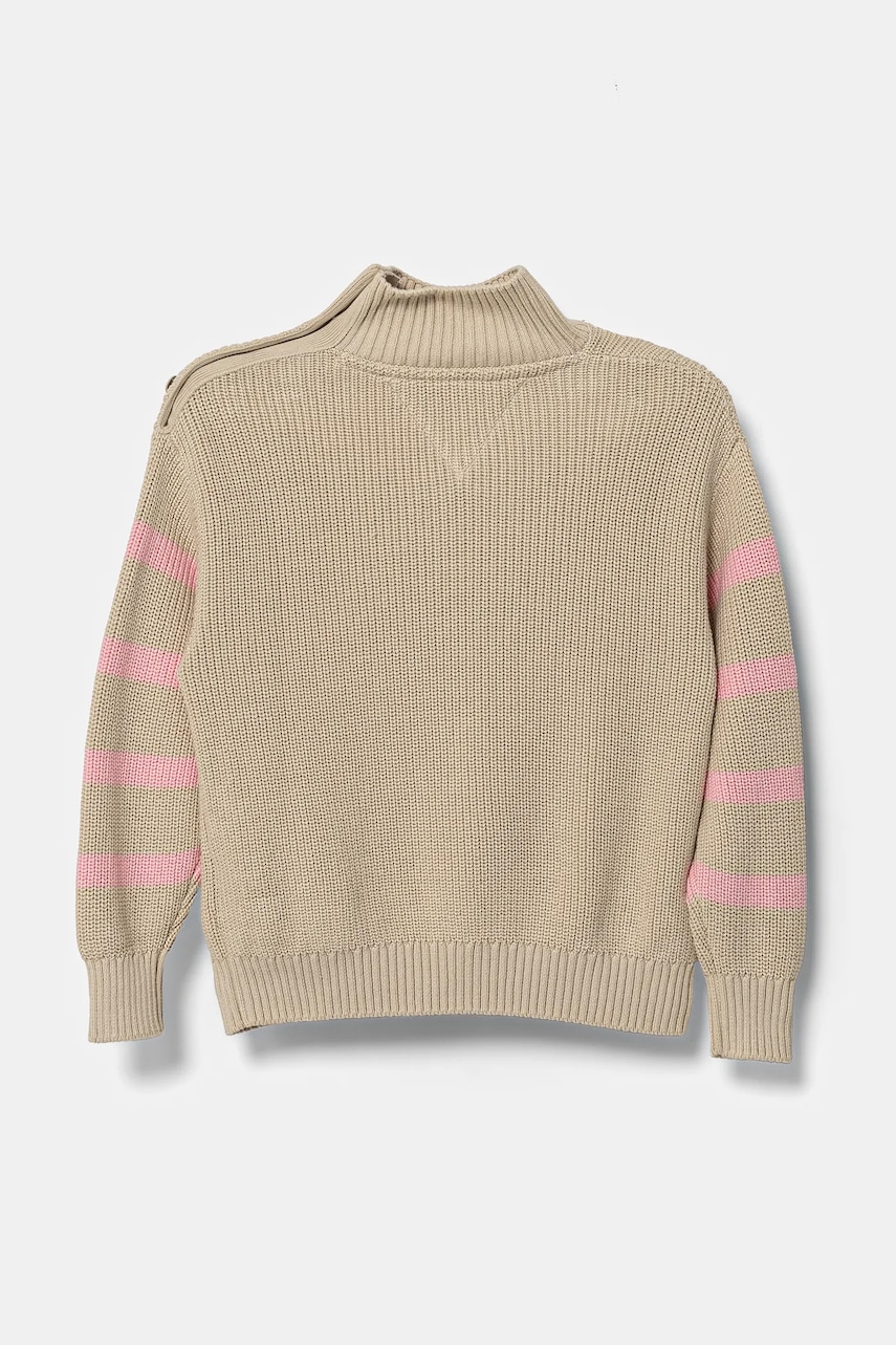 Дитячий светр Tommy Hilfiger колір бежевий KG0KG08279
