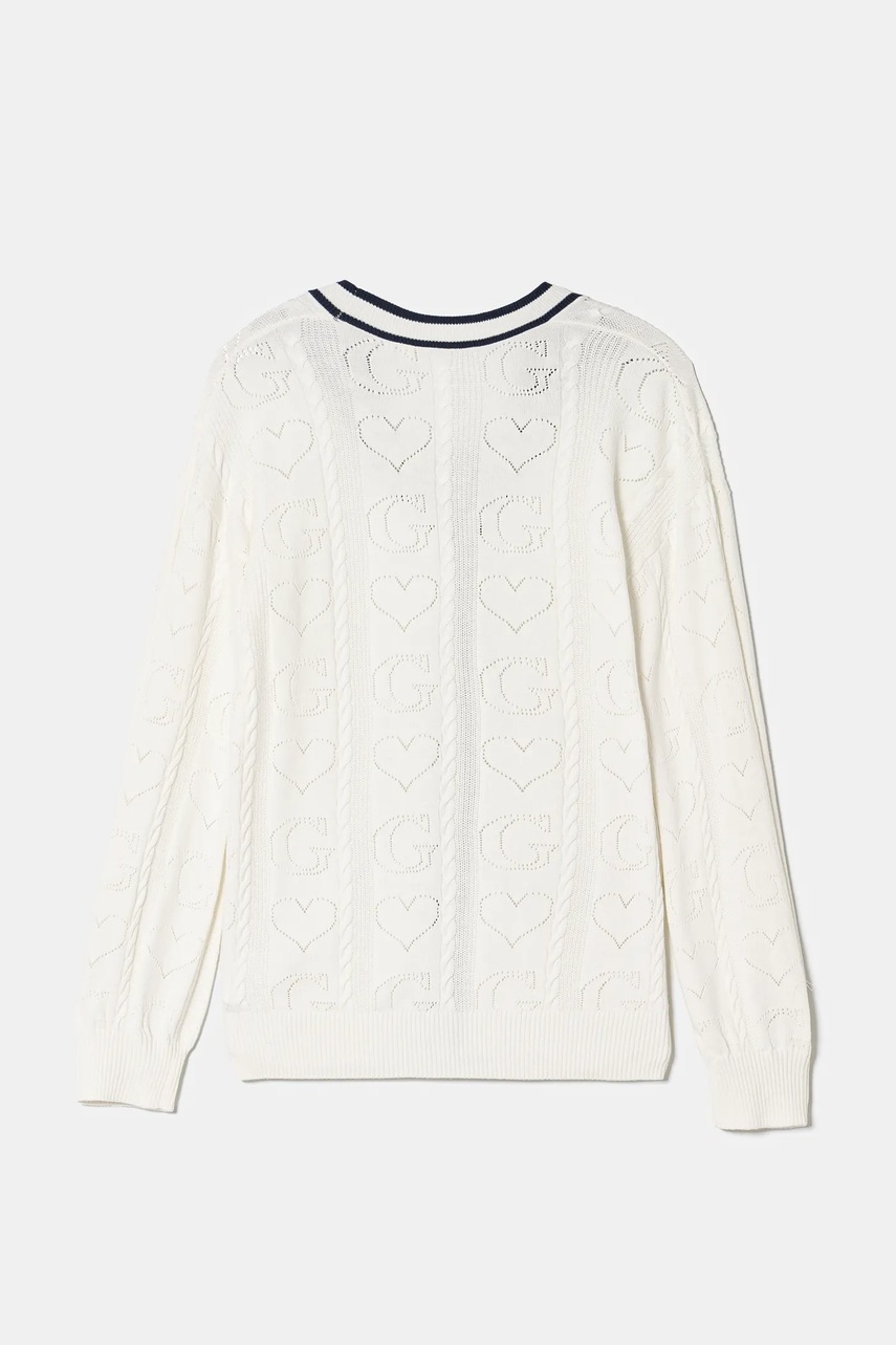 Детский кардиган Guess цвет белый лёгкий J5RR03 Z2BB0