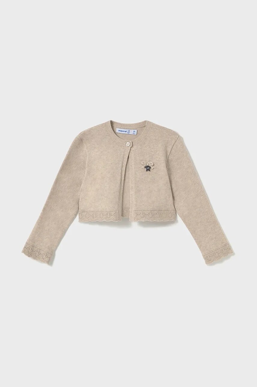 Mayoral cardigan copii culoarea bej, light, 302