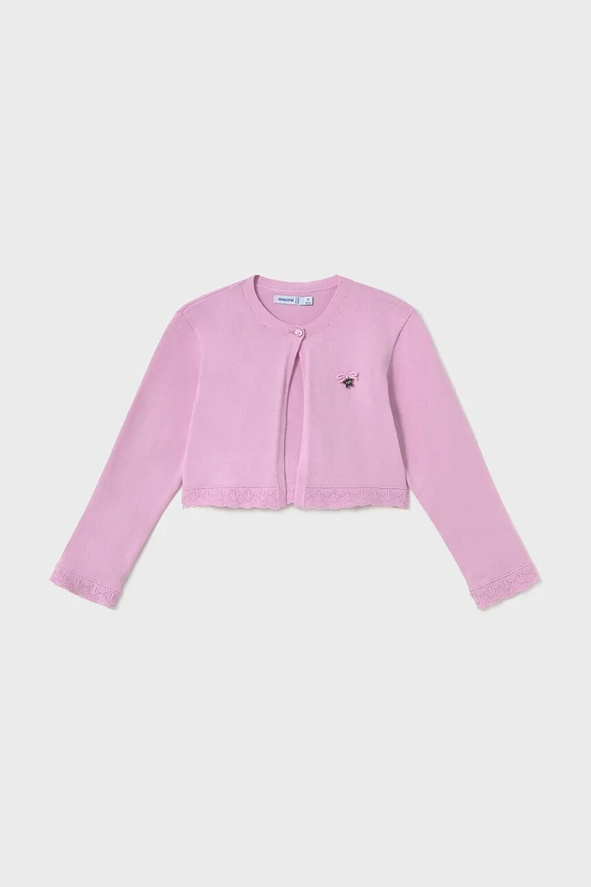 Mayoral cardigan copii culoarea roz, light, 302