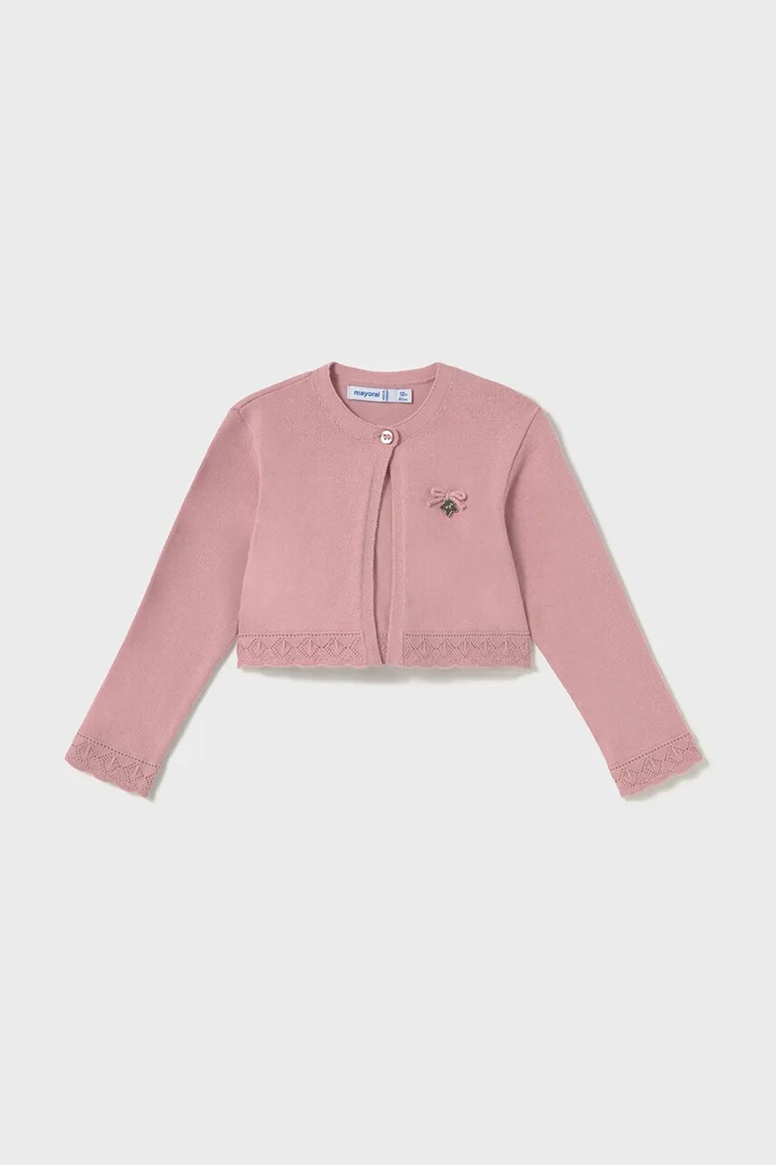 Mayoral cardigan copii culoarea roz, light, 302
