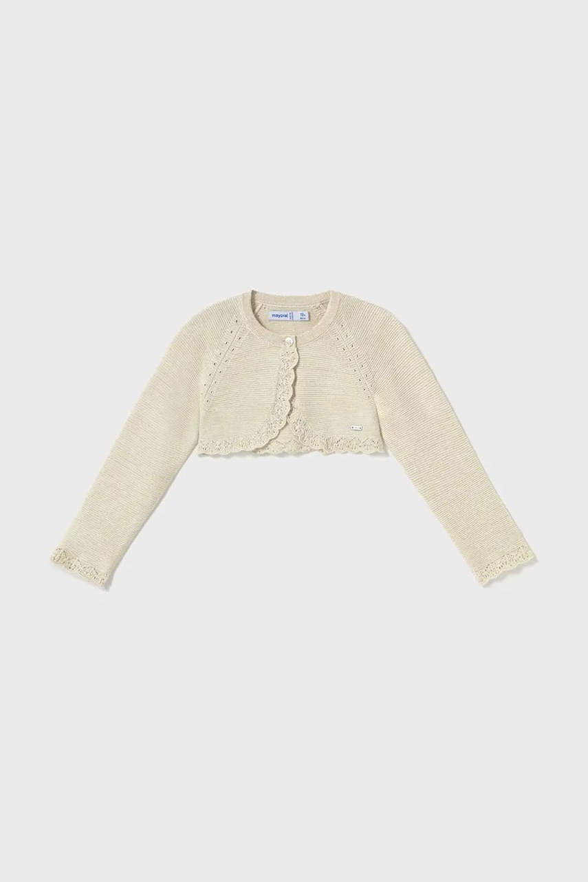 Детский кардиган Mayoral цвет бежевый лёгкий 306