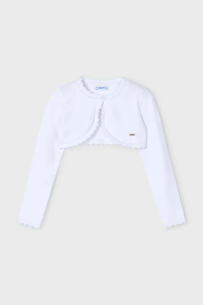 Mayoral cardigan copii culoarea alb, light, 320