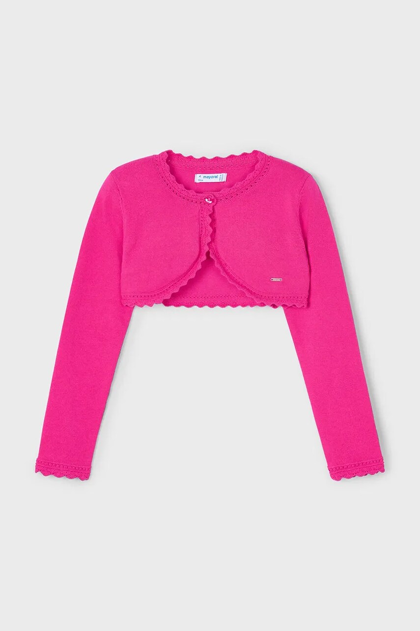 Mayoral cardigan copii culoarea roz, light, 320