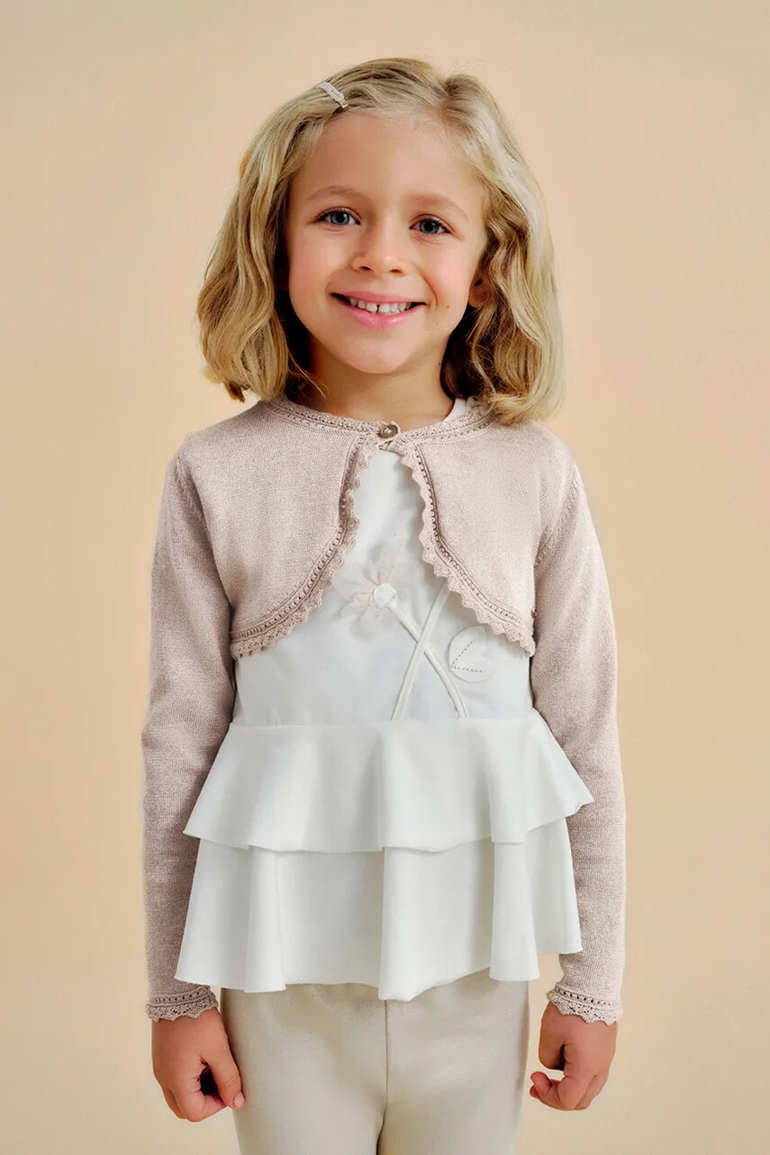 Mayoral cardigan copii culoarea maro, light, 320