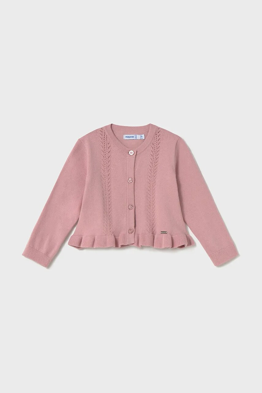 Mayoral cardigan copii culoarea roz, light, 1398