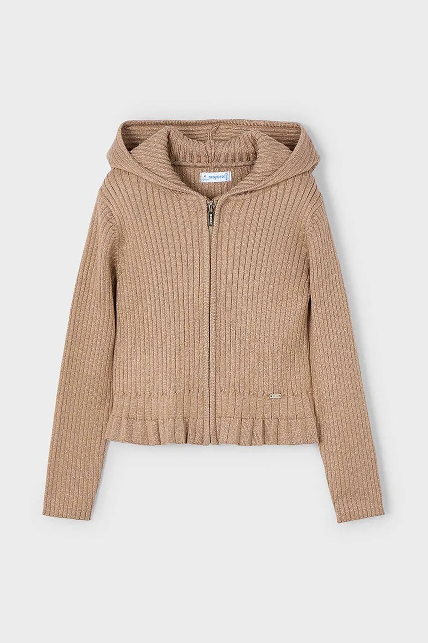 Mayoral cardigan copii culoarea maro, 3365