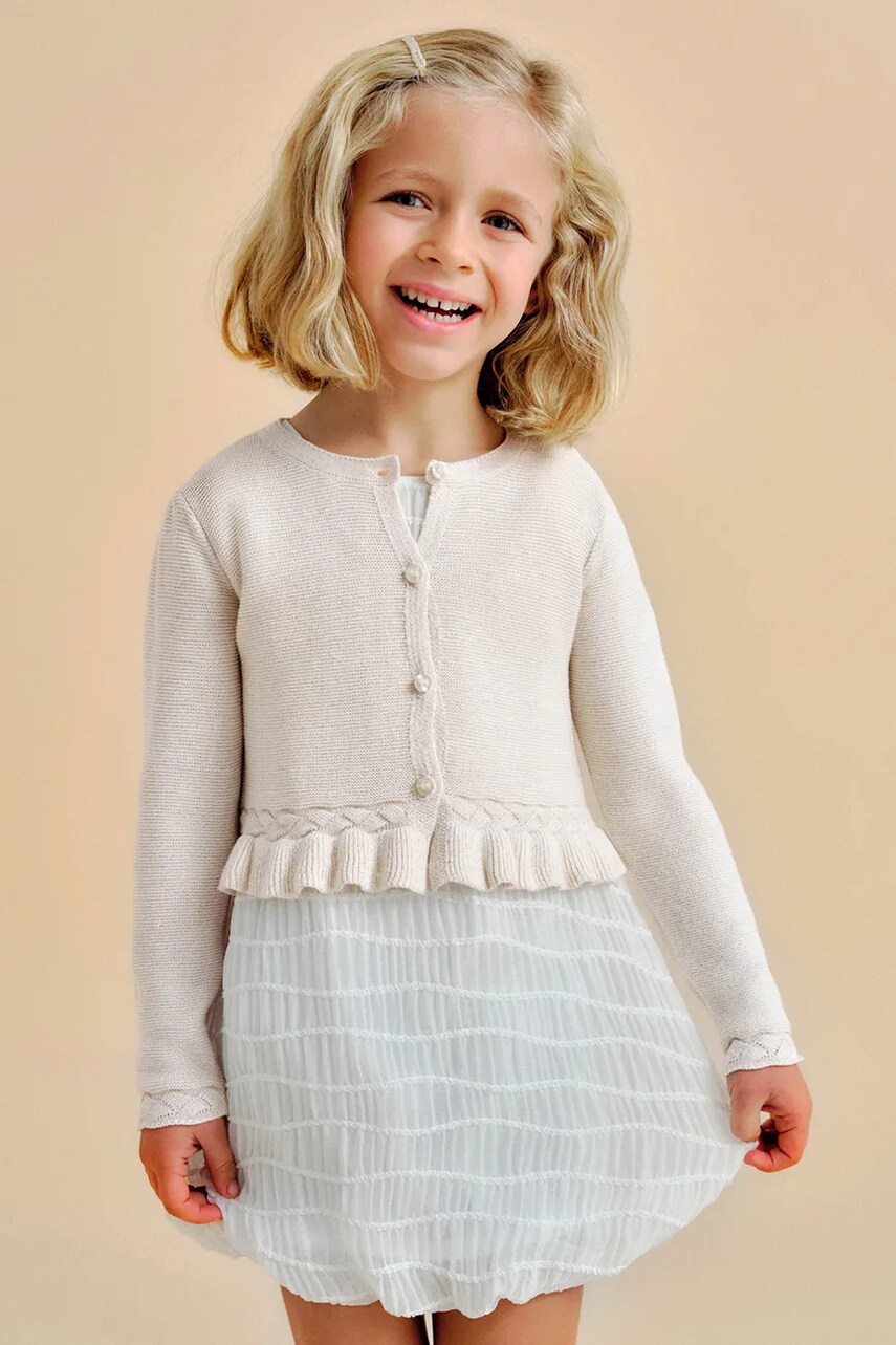 Mayoral cardigan copii culoarea bej, light, 3374