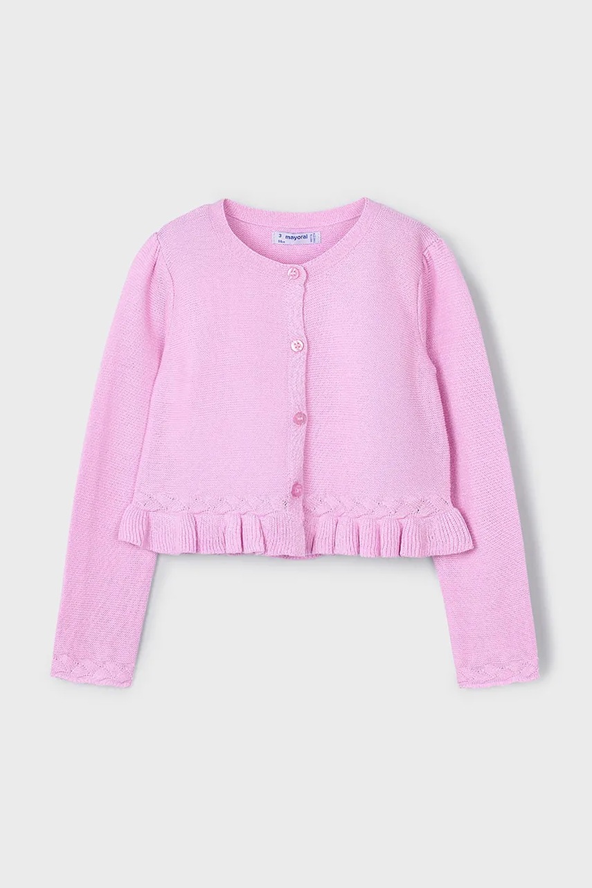 Детский кардиган Mayoral цвет розовый лёгкий 3374