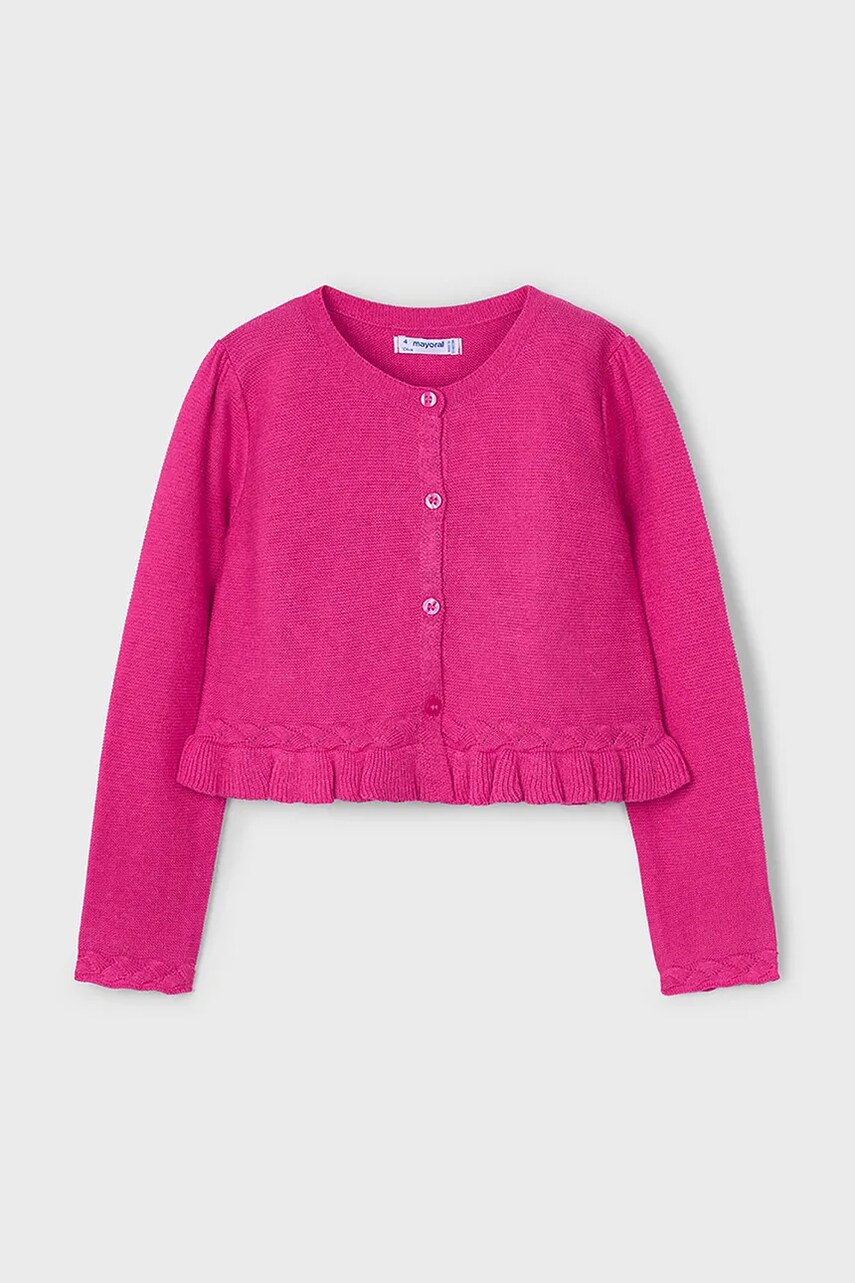 Mayoral cardigan copii culoarea roz, light, 3374