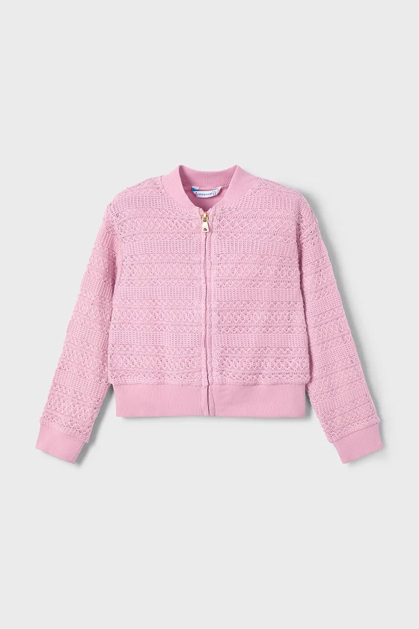 Mayoral cardigan copii culoarea roz, 3409
