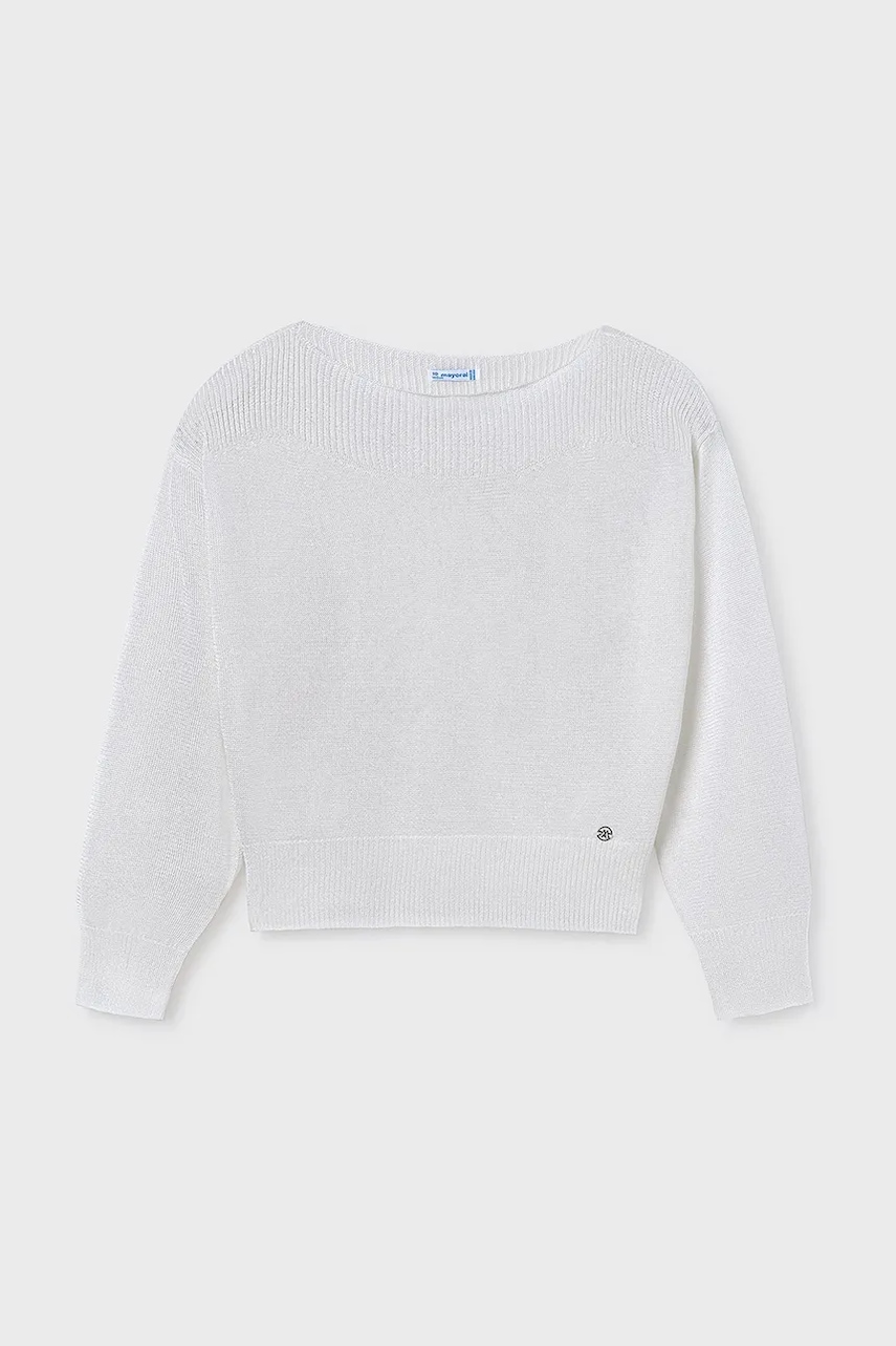 Mayoral pulover copii culoarea alb, 6349 Mayoral pulover copii culoarea alb, 6349
