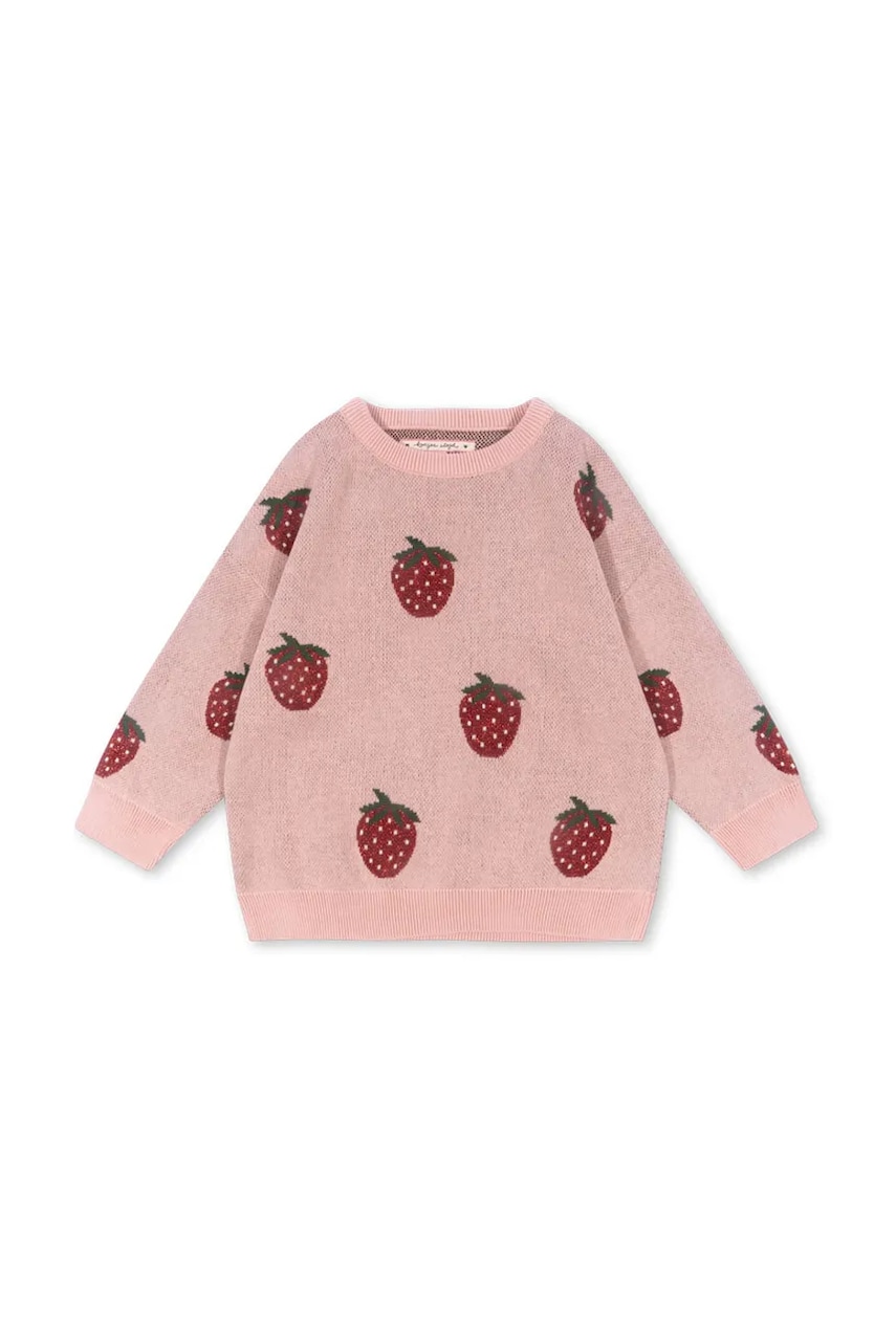 Konges Sløjd pulover copii LAPIS LUREX KNIT BLOUSE culoarea roz, KS102260 Konges Sløjd pulover copii LAPIS LUREX KNIT BLOUSE culoarea roz, KS102260
