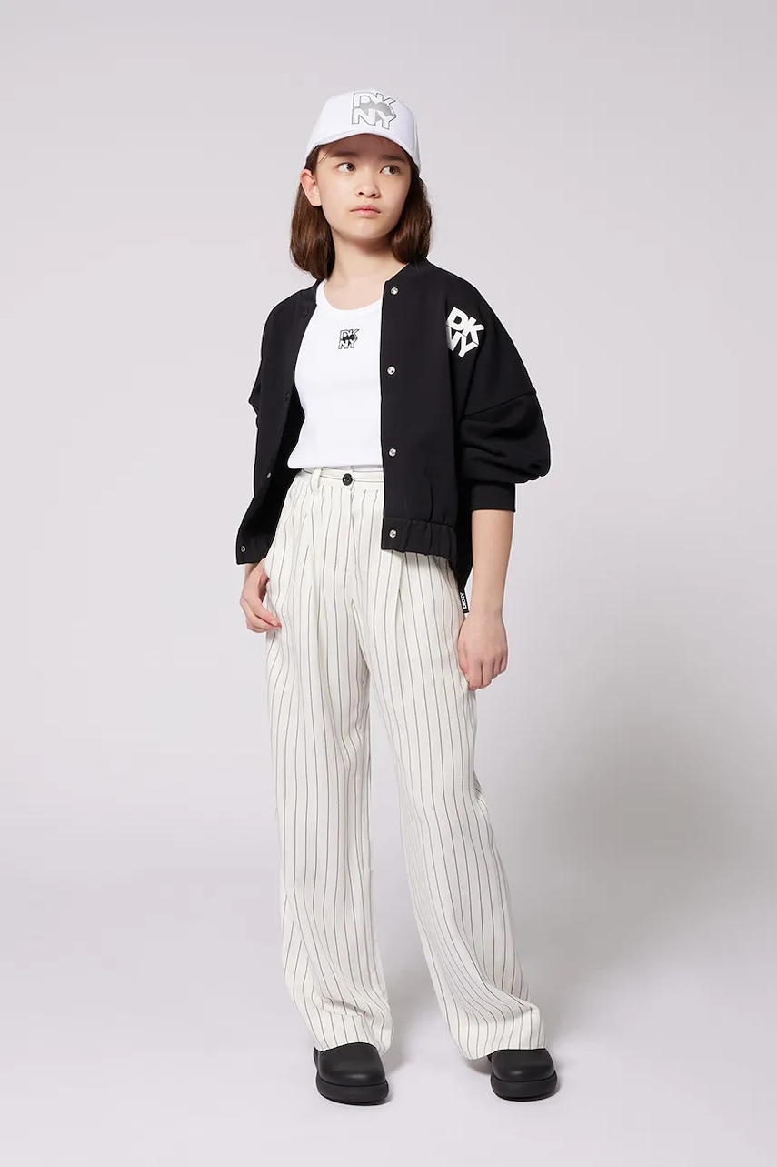 Dkny geaca bomber pentru copii culoarea negru, D62284 Dkny geaca bomber pentru copii culoarea negru, D62284