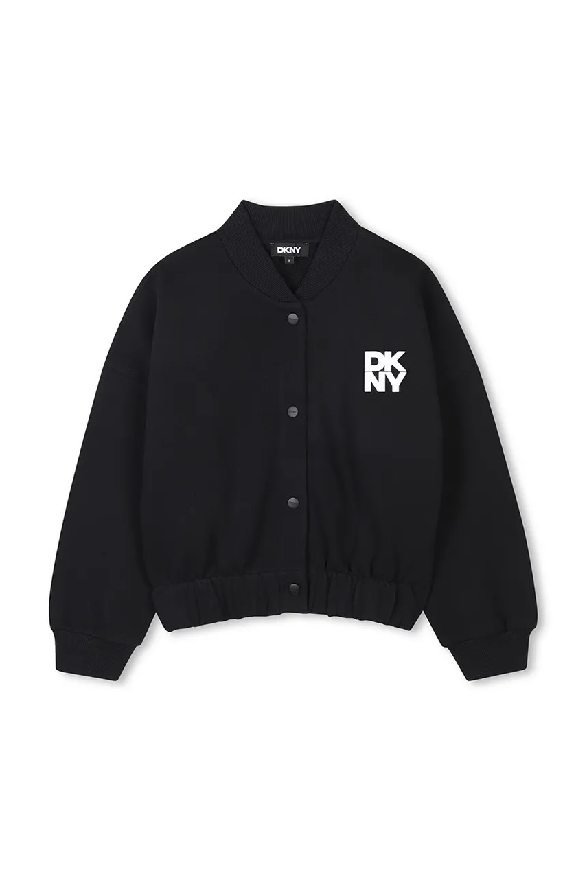 Детская куртка-бомбер Dkny цвет чёрный D62284 Детская куртка-бомбер Dkny цвет чёрный D62284