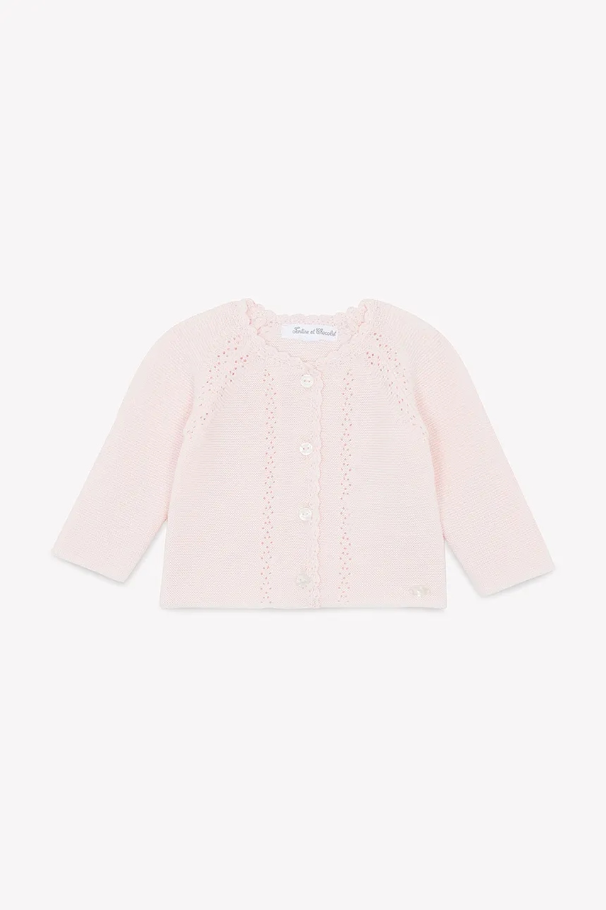 Детский хлопковый кардиган Tartine et Chocolat цвет розовый лёгкий CA18030 в Сумах Детский хлопковый кардиган Tartine et Chocolat цвет розовый лёгкий CA18030 в Сумах