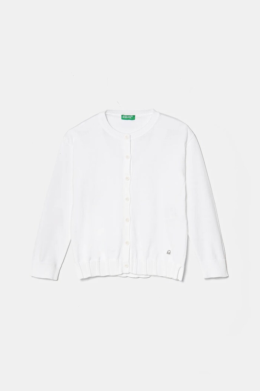 United Colors of Benetton cardigan din bumbac pentru copii culoarea alb, light, 1098C500R