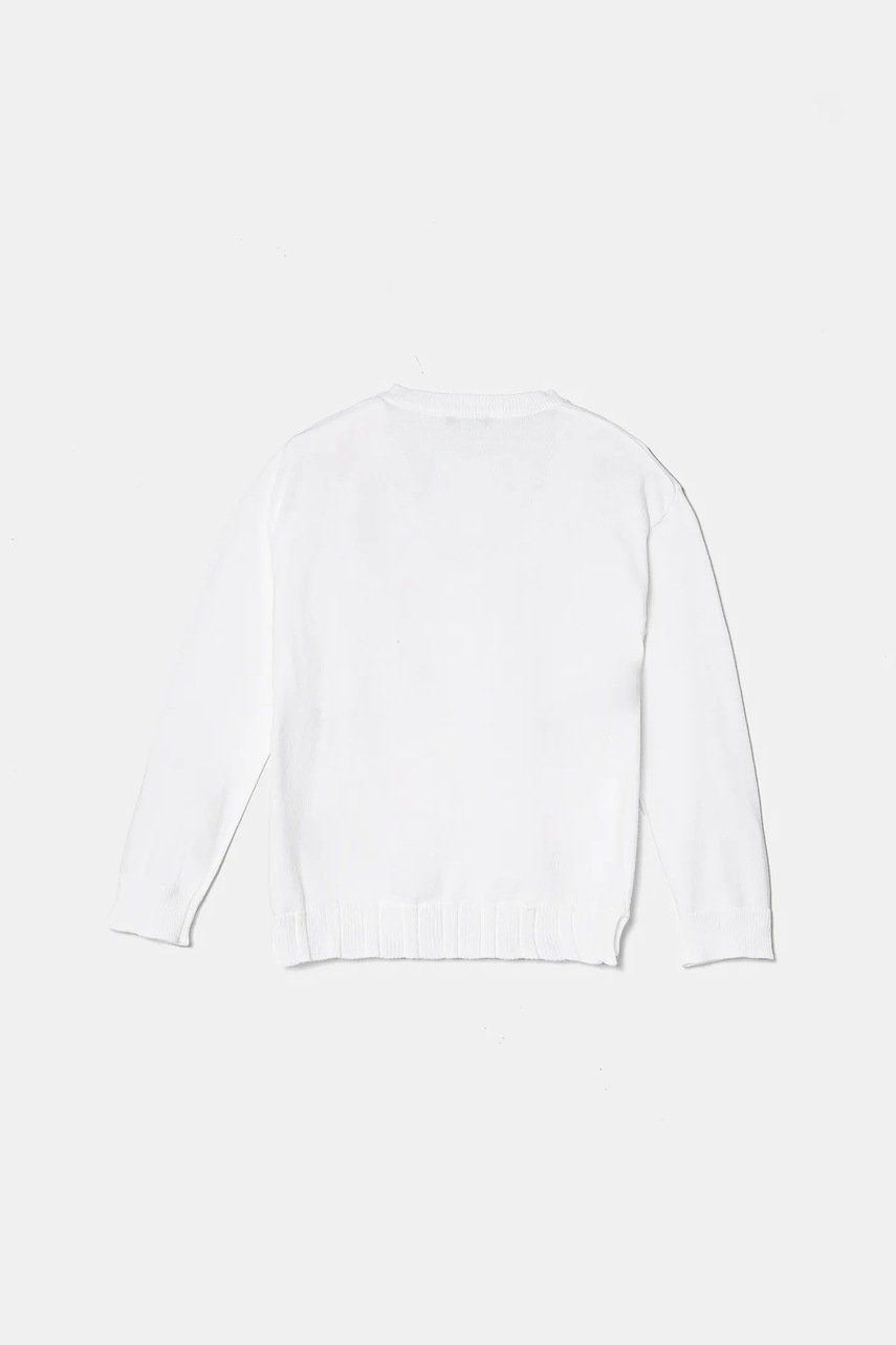 Детский хлопковый кардиган United Colors of Benetton цвет белый лёгкий 1098C500R