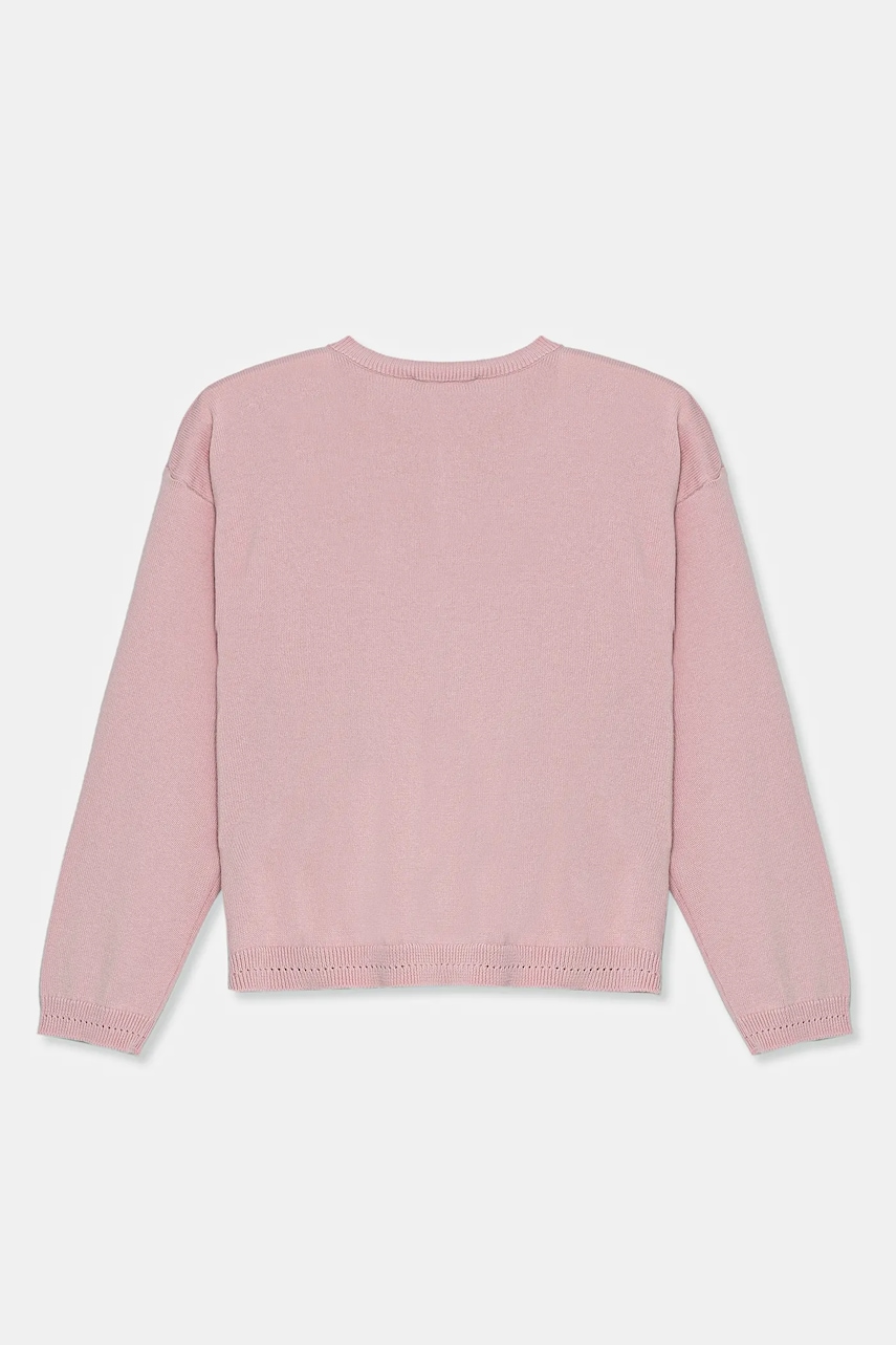 Детский хлопковый кардиган United Colors of Benetton цвет розовый лёгкий 1098G500P Детский хлопковый кардиган United Colors of Benetton цвет розовый лёгкий 1098G500P