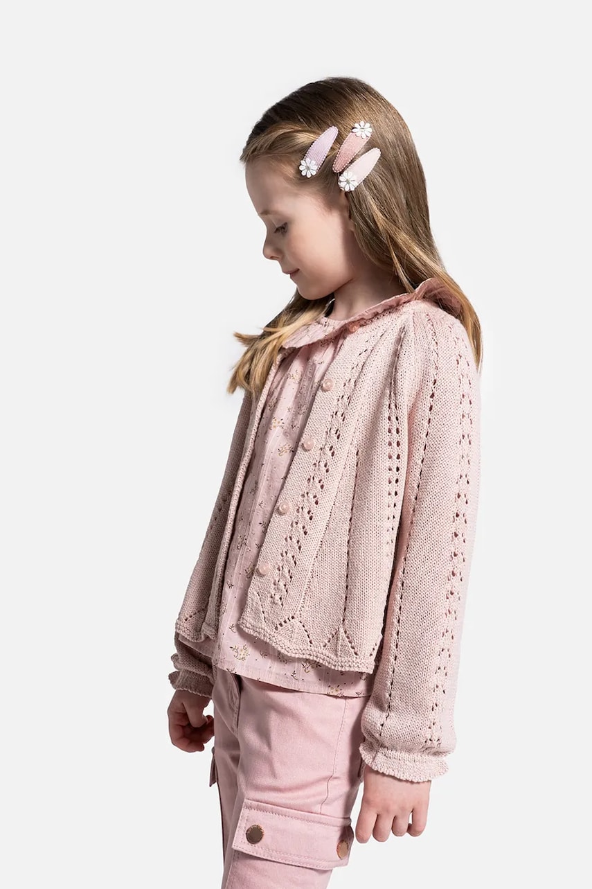 Coccodrillo cardigan din bumbac pentru copii culoarea roz, light, DREAM DIARIES GIRL KIDS Coccodrillo cardigan din bumbac pentru copii culoarea roz, light, DREAM DIARIES GIRL KIDS