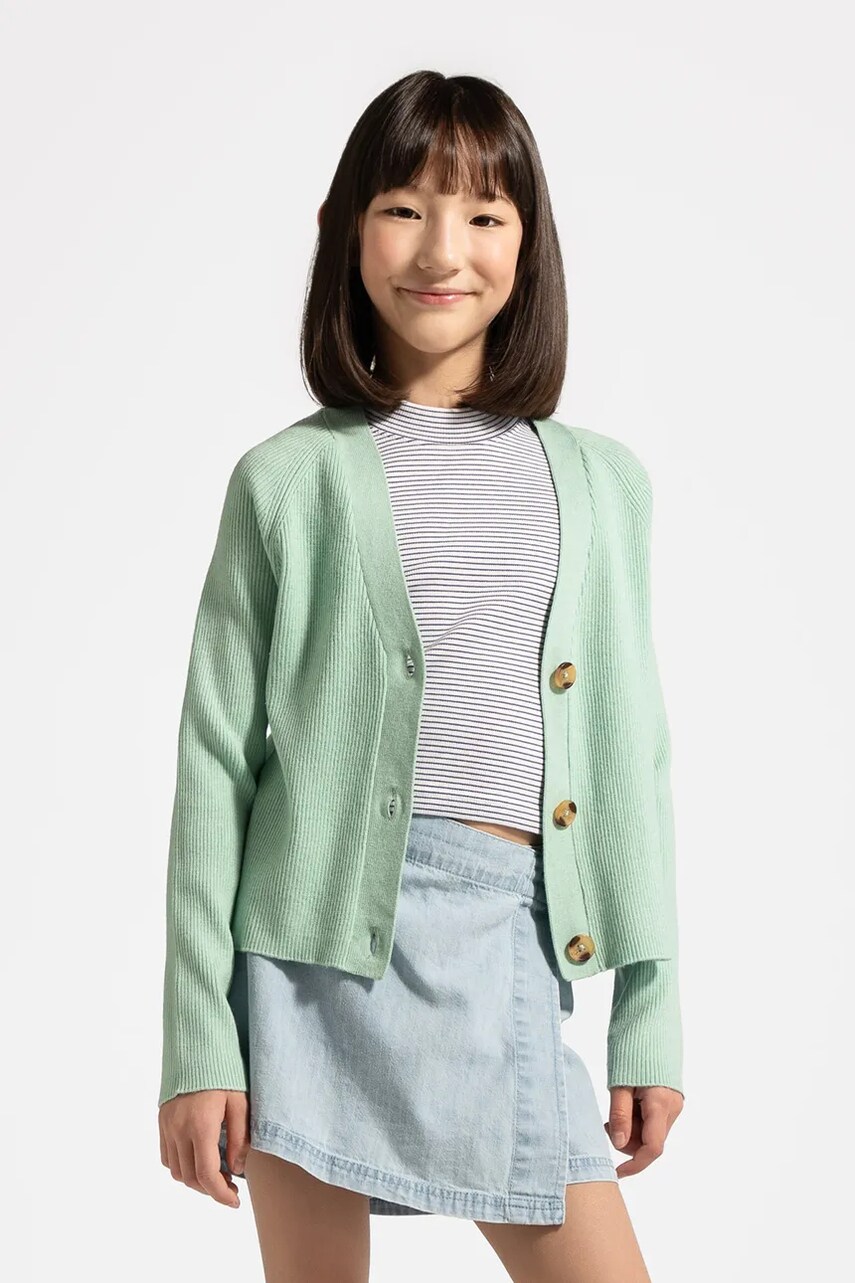 Coccodrillo cardigan culoarea turcoaz, light, HOLIDAY SPLASH GIRL JUNIOR