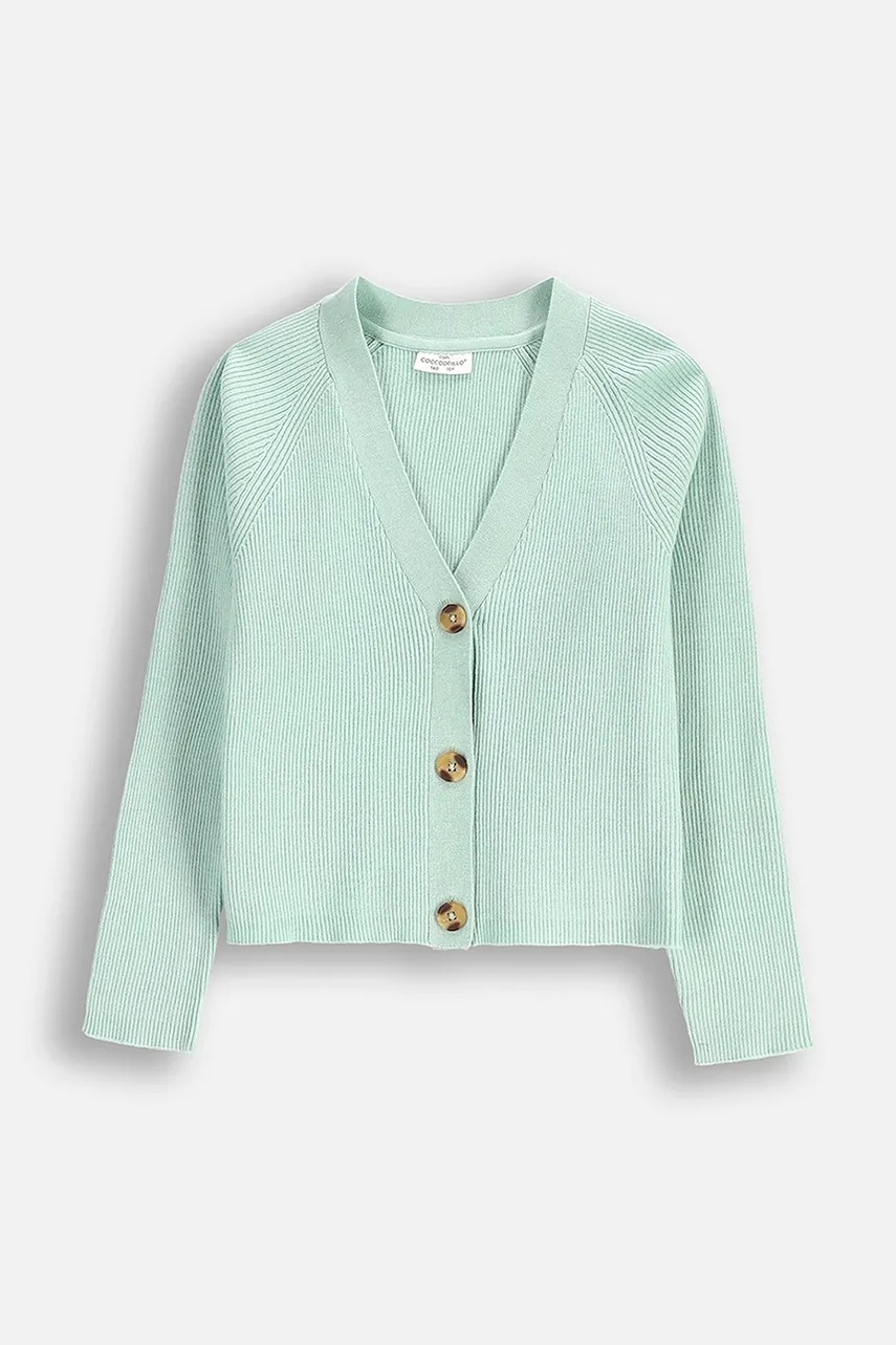 Свитер Coccodrillo цвет бирюзовый лёгкое HOLIDAY SPLASH GIRL JUNIOR