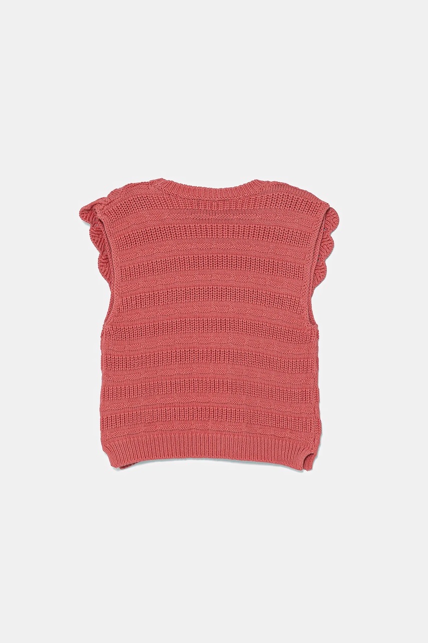 Детская хлопковая жилетка United Colors of Benetton цвет розовый 1077G100V Детская хлопковая жилетка United Colors of Benetton цвет розовый 1077G100V