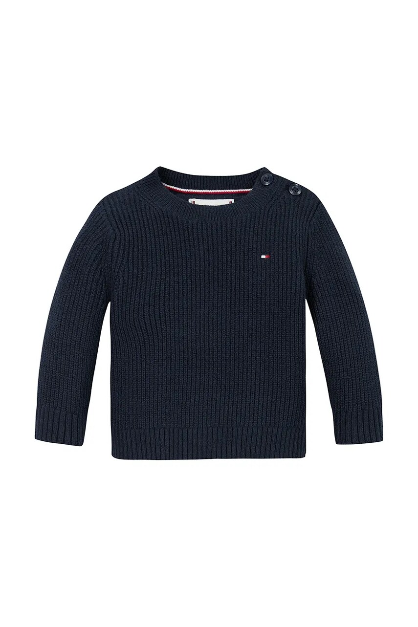 Levně Kojenecký svetr Tommy Hilfiger tmavomodrá barva, lehký, KN0KN01962