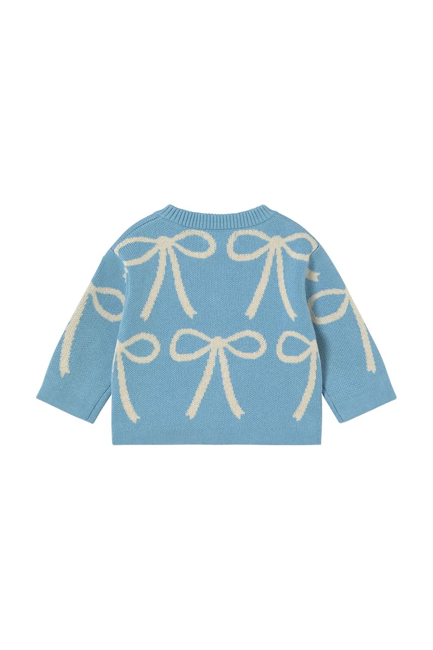 Дитячий бавовняний кардиган Tinycottons BOWS CARDIGAN BABY легкий SS25-323