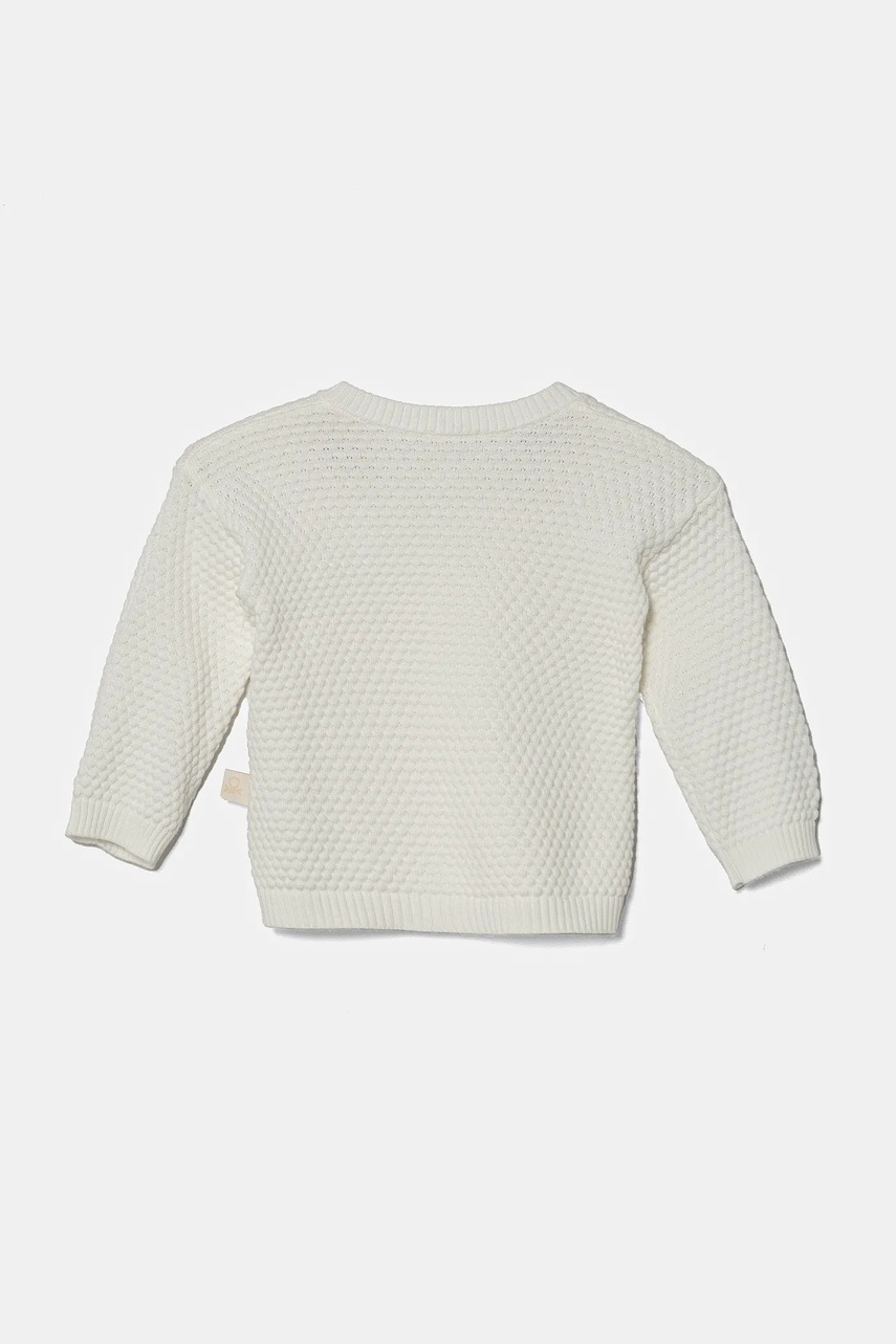 Детский хлопковый кардиган United Colors of Benetton цвет бежевый лёгкий 1294A500Y