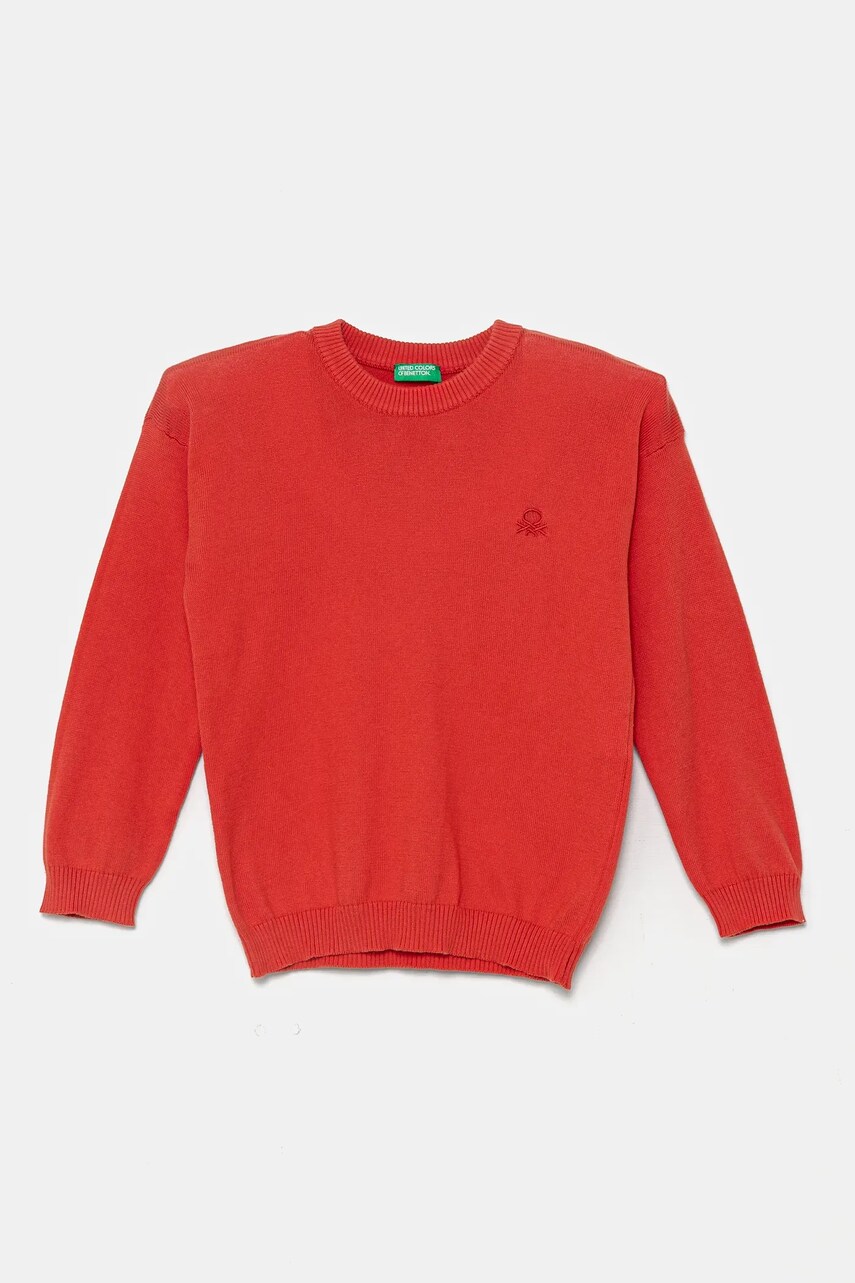 United Colors of Benetton pulover copii culoarea rosu, light, 1098G100U
