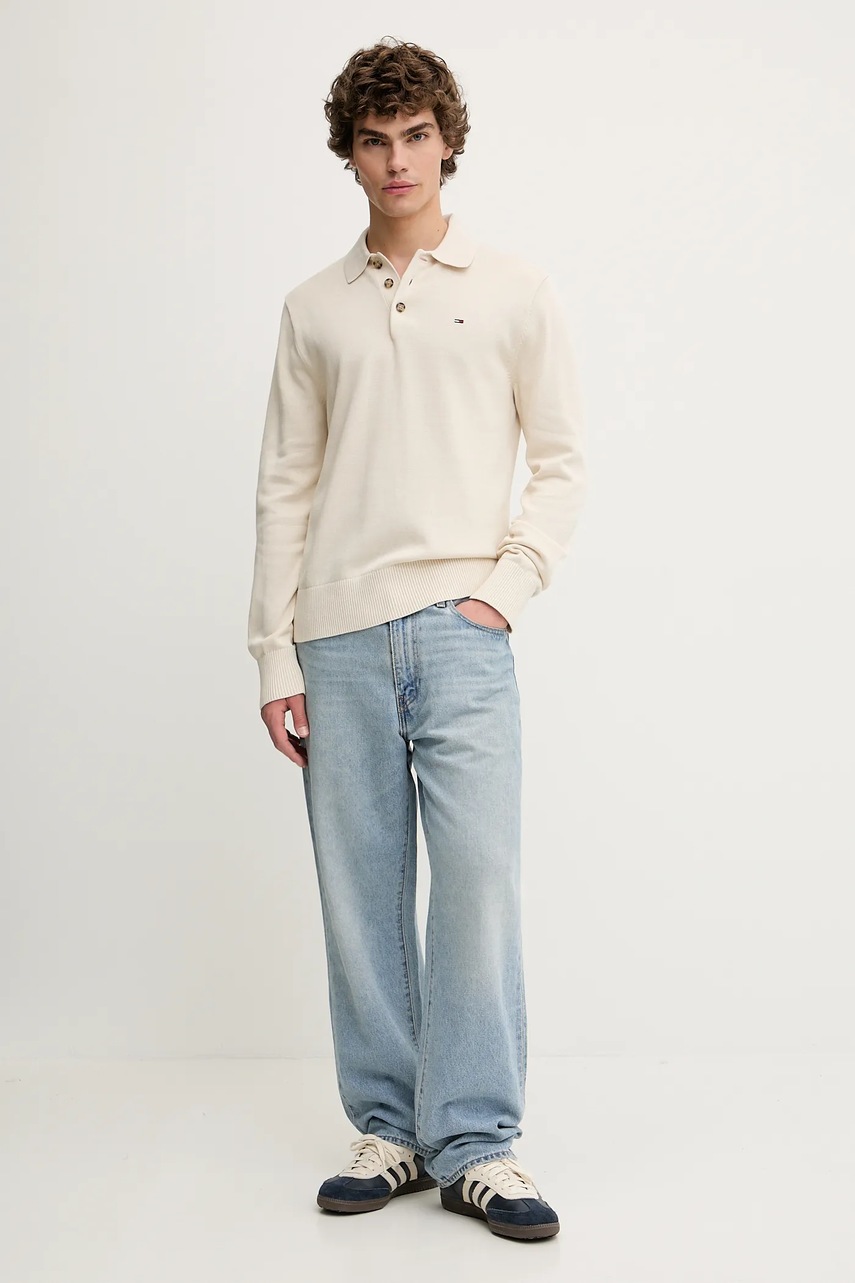 Хлопковый свитер Tommy Jeans цвет серый  DM0DM20304