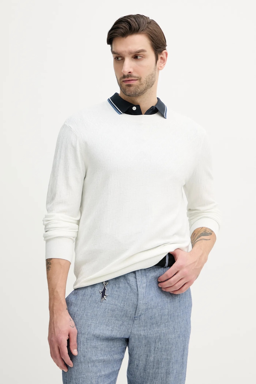 Armani Exchange pulover barbati, culoarea alb, light, XM000176 AF10454