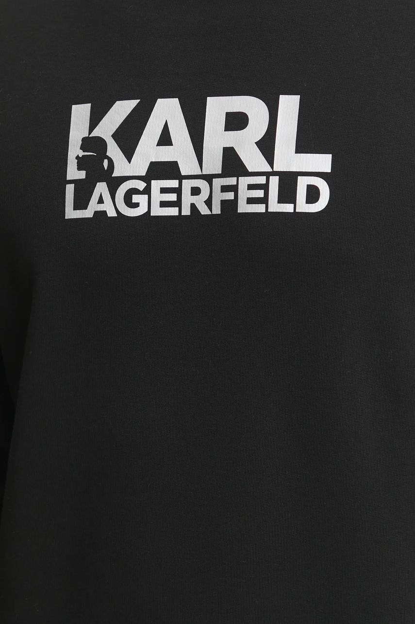 Бавовняна кофта Karl Lagerfeld чоловіча колір чорний з принтом 551917.705091 